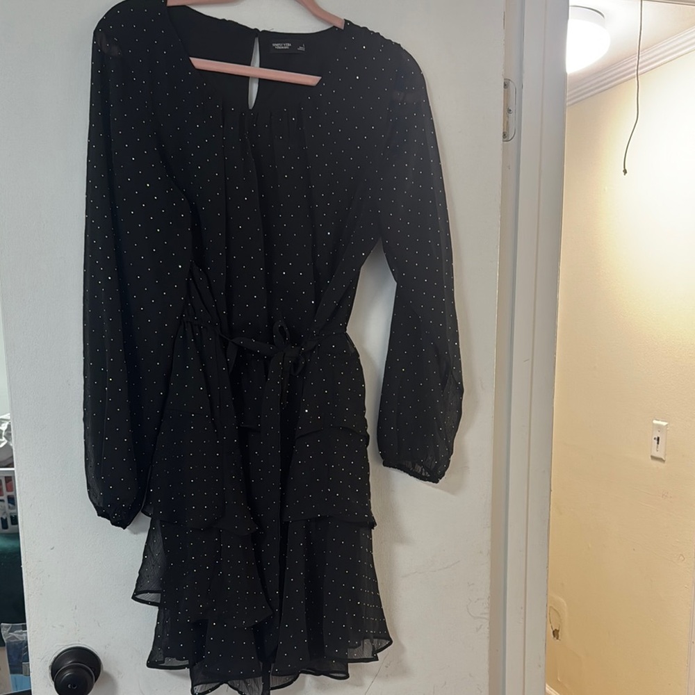 Simply Vera Vera Wang Black Long Sleeve Dress
